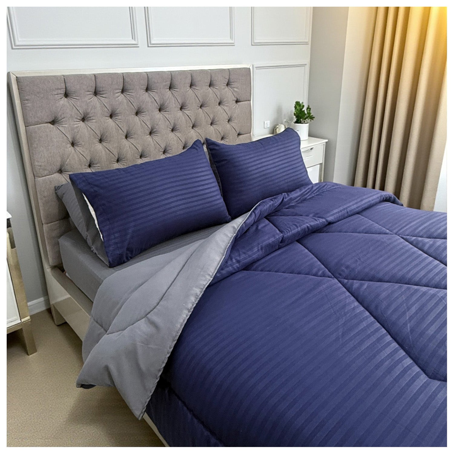 Edredón Doble Faz Nocturno Cama Doble 140x190cm
