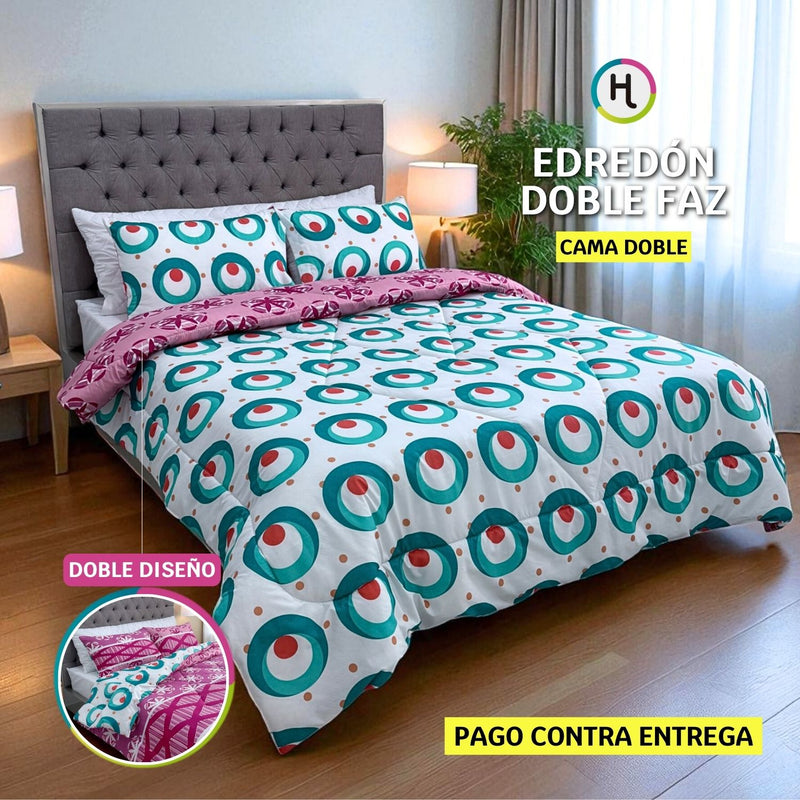 Edredón Doble Faz Aro Cama Doble 140x190cm