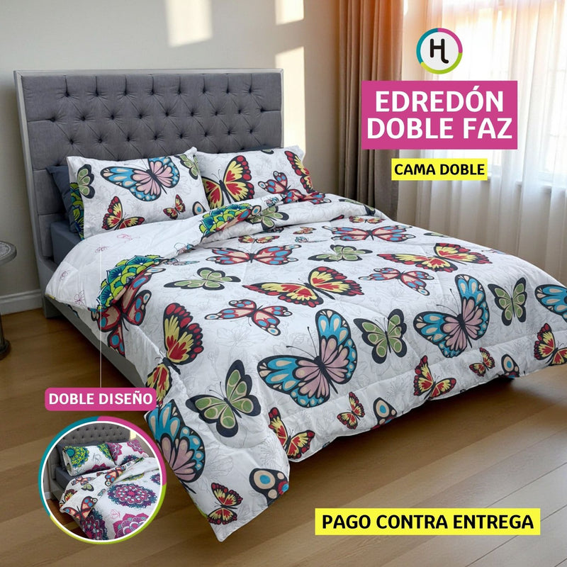Edredón Doble Faz Vuelo Cama Doble 140x190cm
