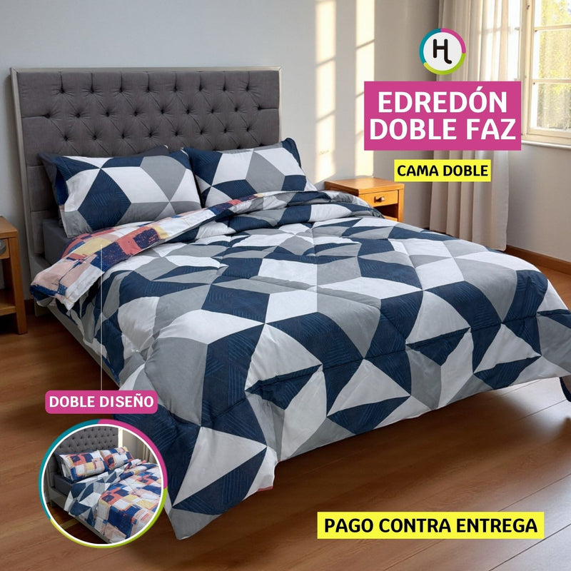 Edredón Doble Faz Mixto Cama Doble 140x190cm