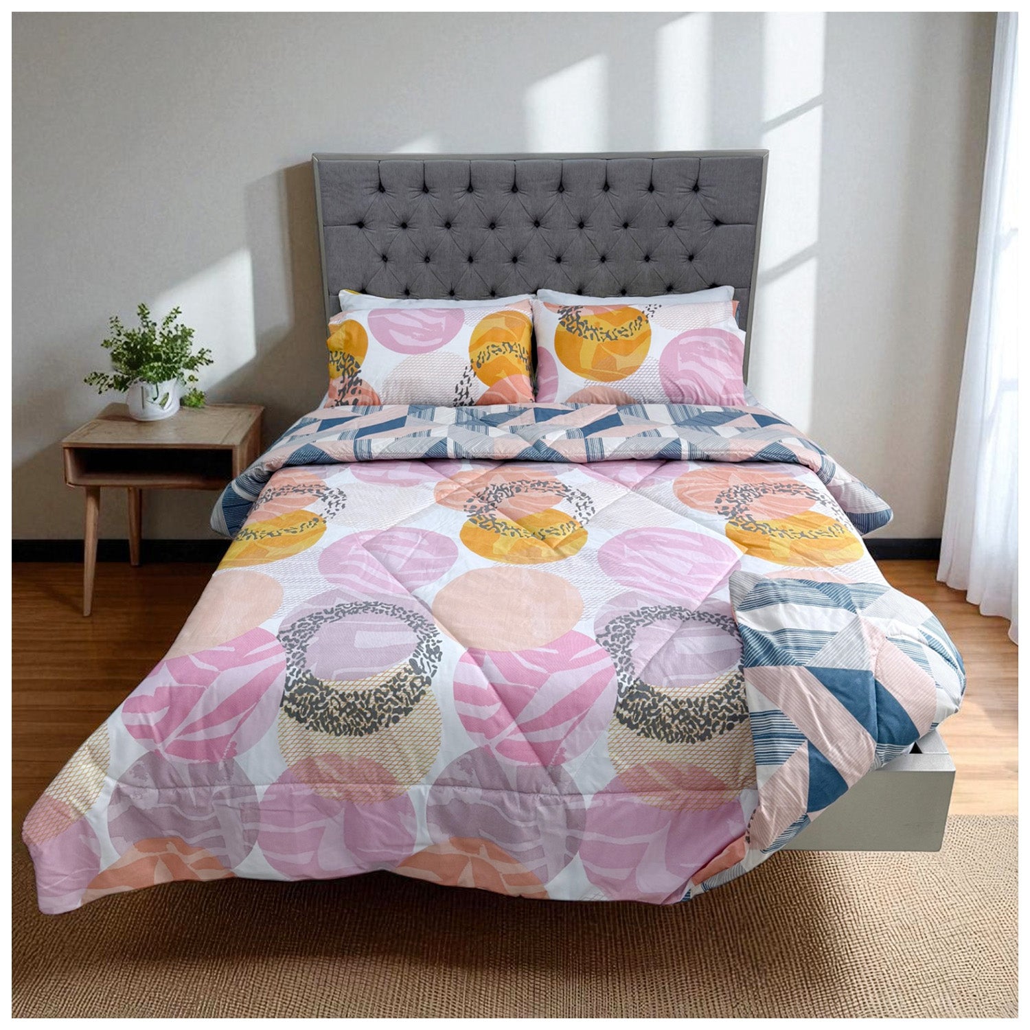 Edredón Doble Faz Equilibrio Cama Doble 140x190cm