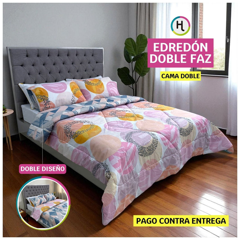 Edredón Doble Faz Equilibrio Cama Doble 140x190cm