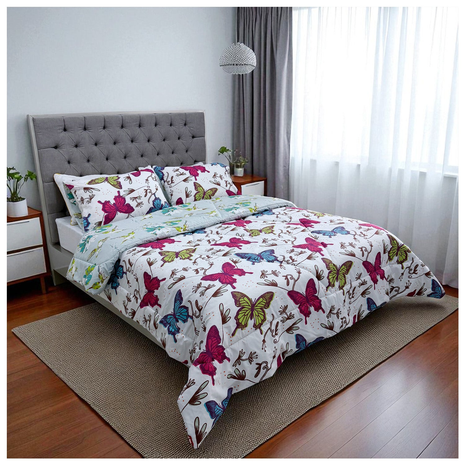 Edredón Doble Faz Primaveral Cama Doble 140x190cm