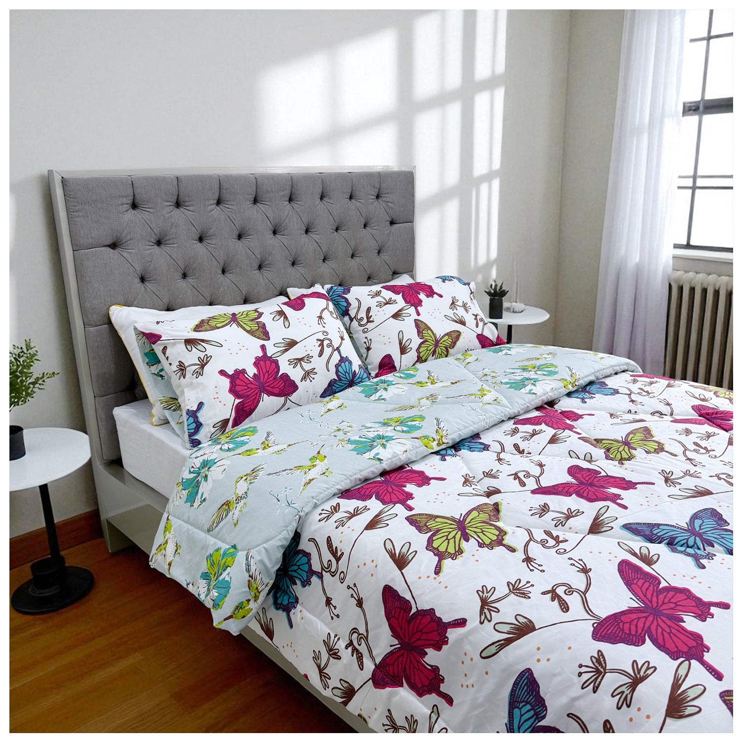 Edredón Doble Faz Primaveral Cama Doble 140x190cm