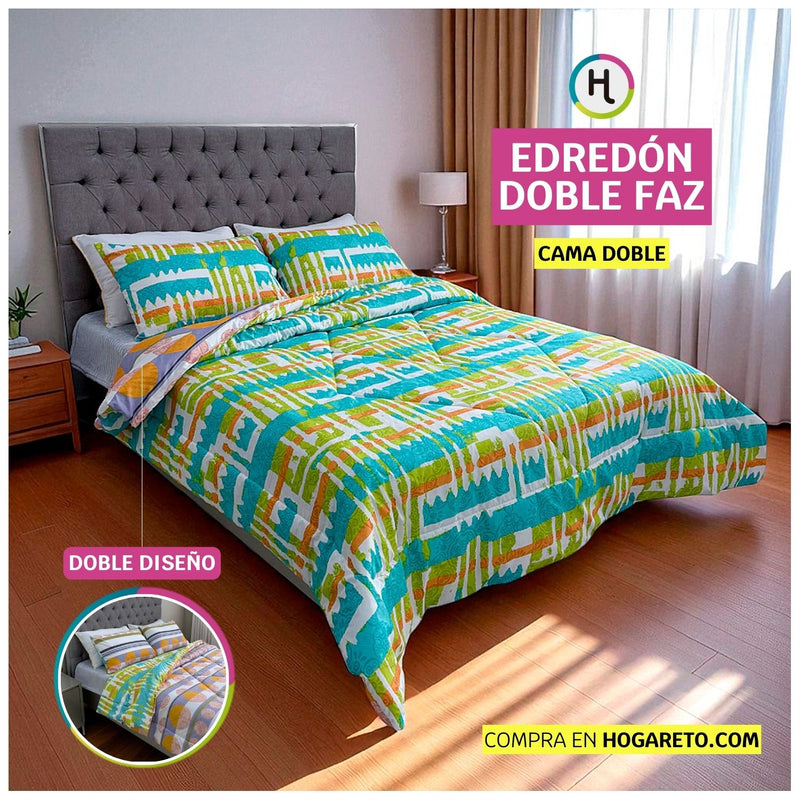 Edredón Doble Faz Selva Cama Doble 140x190cm