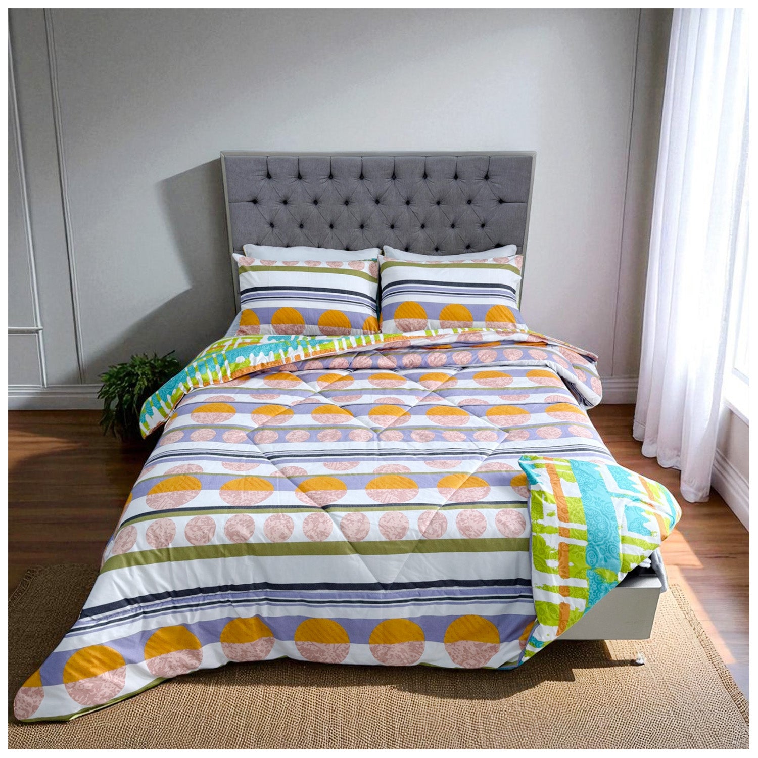 Edredón Doble Faz Selva Cama Doble 140x190cm