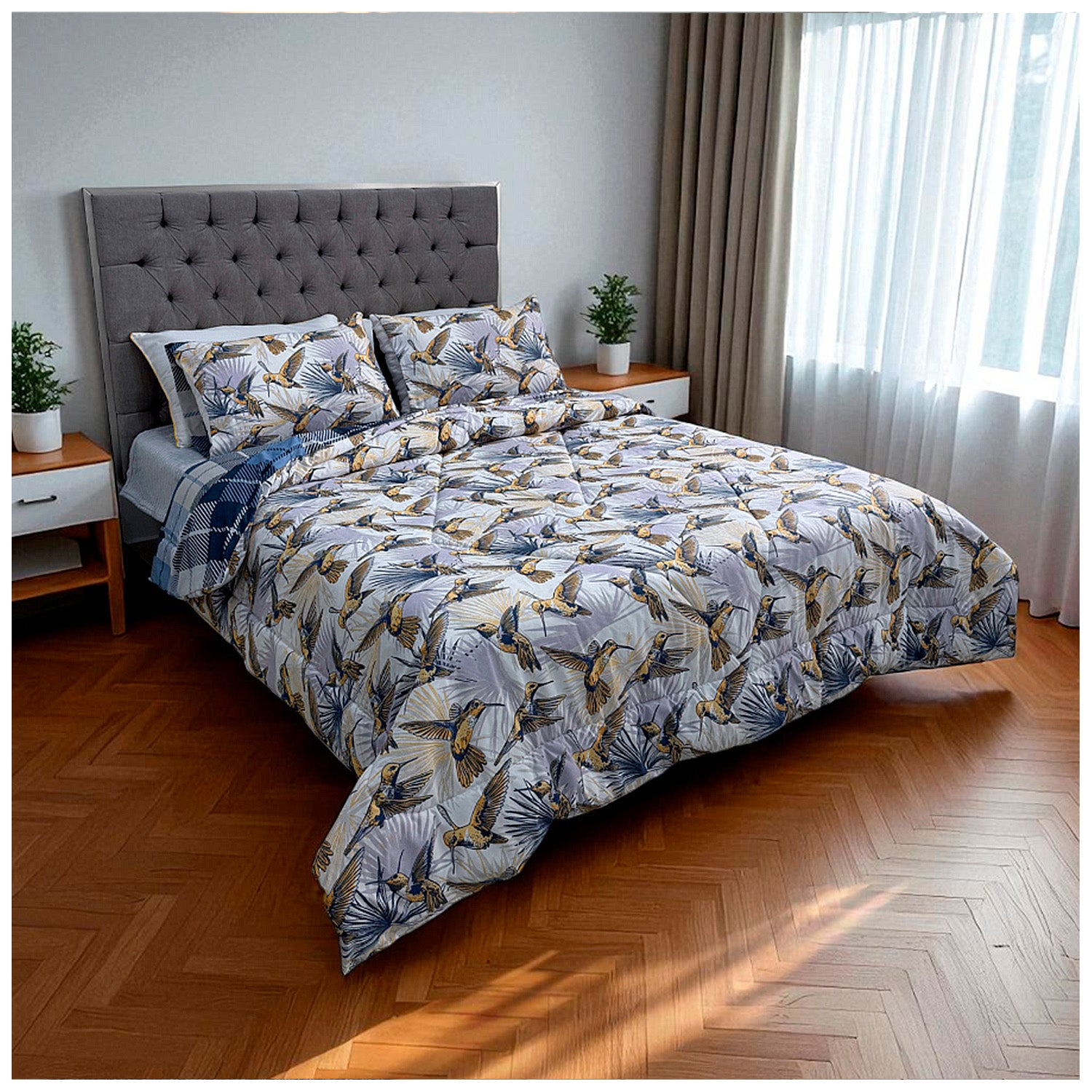 Edredón Doble Faz Natura Cama Doble 140x190cm