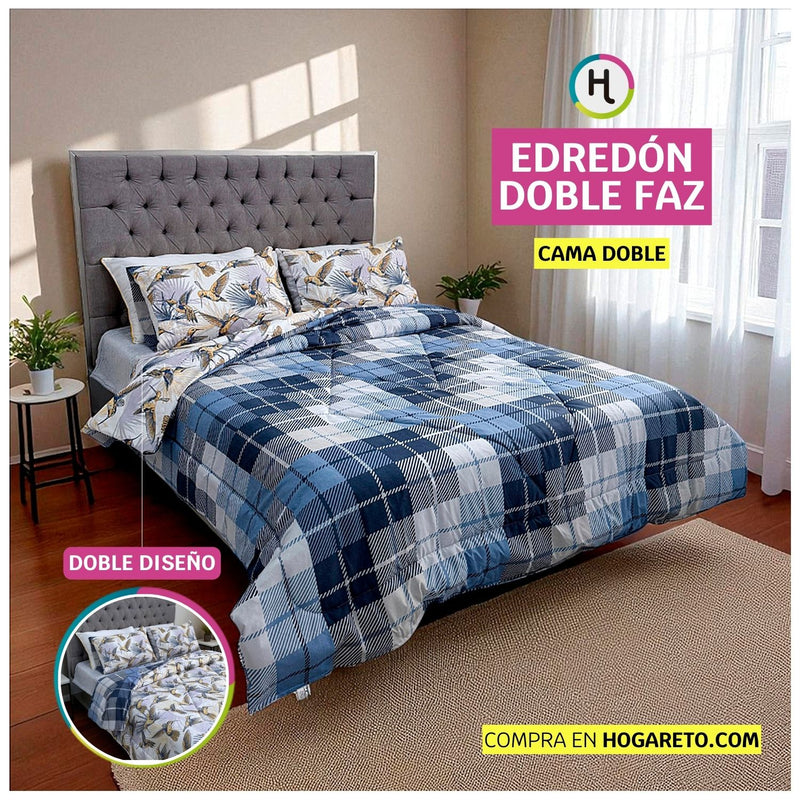 Edredón Doble Faz Natura Cama Doble 140x190cm
