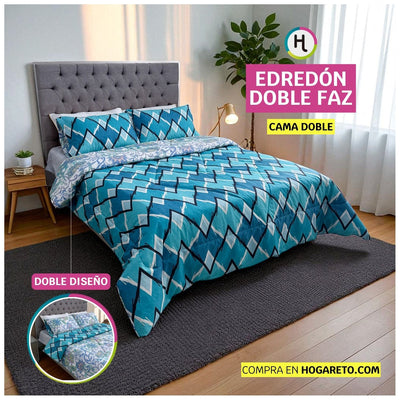 Edredón Doble Faz Bitral Cama Doble 140x190cm