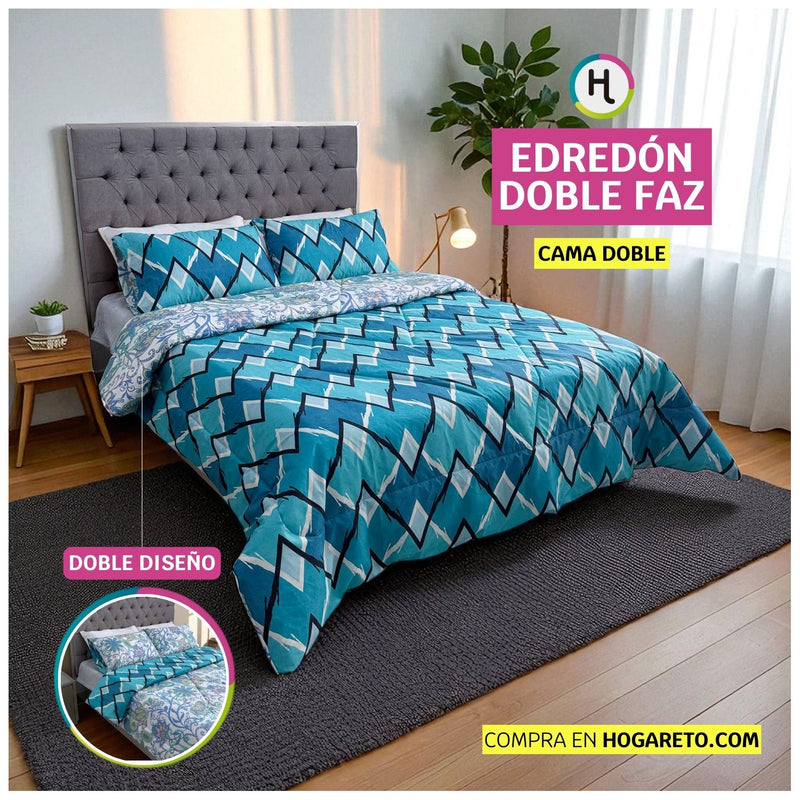 Edredón Doble Faz Bitral Cama Doble 140x190cm