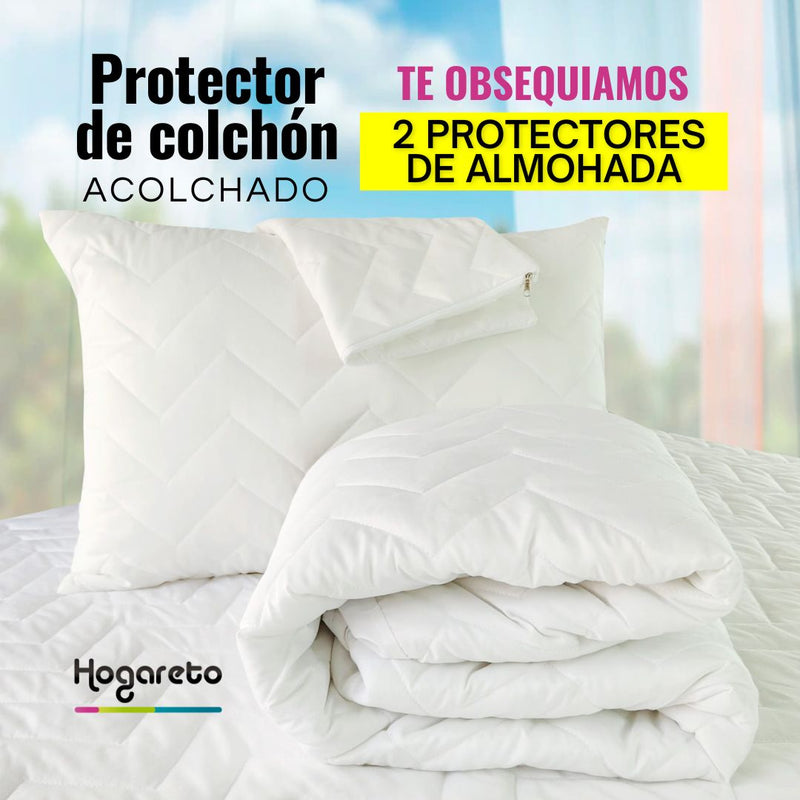 Protector de Colchón + Obsequio de 2 protectores de almohadas