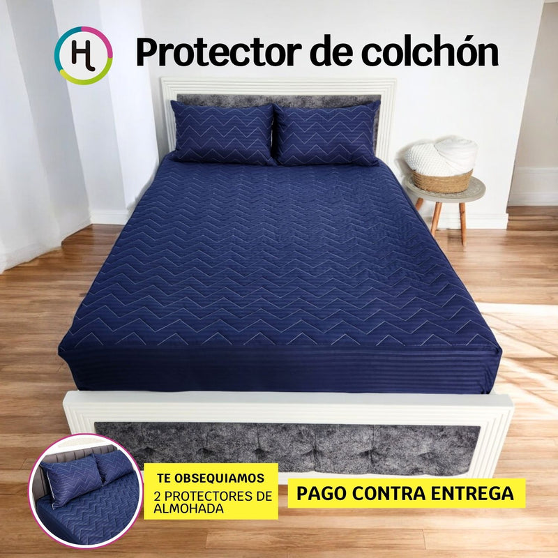 Protector de Colchón Turqui + Obsequio 2 protectores de almohadas