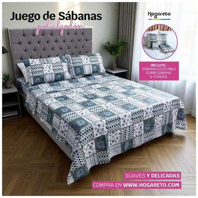 Juego de Sábanas Amalia Polialgodón de 180 Hilos