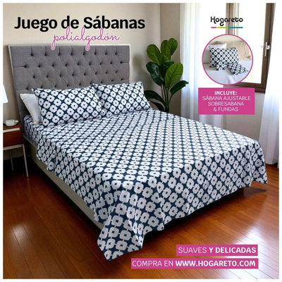 Juego de Sábanas Mélida Polialgodón de 180 Hilos