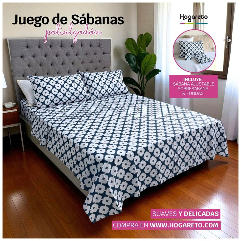 Juego de Sábanas Mélida Polialgodón de 180 Hilos