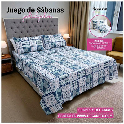 Juego de Sábanas Romelia Polialgodón de 180 Hilos