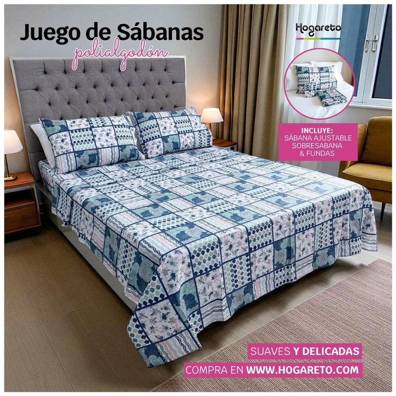 Juego de Sábanas Romelia Polialgodón de 180 Hilos
