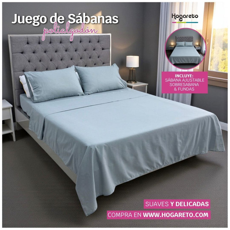 Juego de Sábanas Jade Polialgodón de 180 Hilos