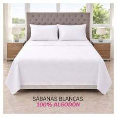 Sábanas 100% algodón 400 Hilos  - Antifluido