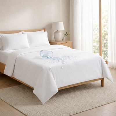 Juego de Sábanas 100% algodón 400 Hilos  - Tecnología Antifluido