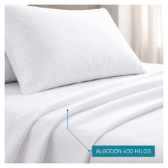 Sábanas 100% algodón 400 Hilos  - Antifluido