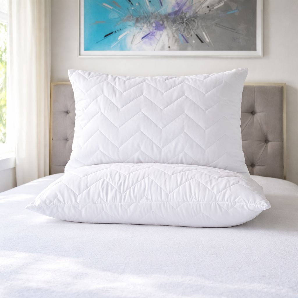 Almohadas Hoteleras Funda Con Cierre - Fibra 100% Algodón Siliconado
