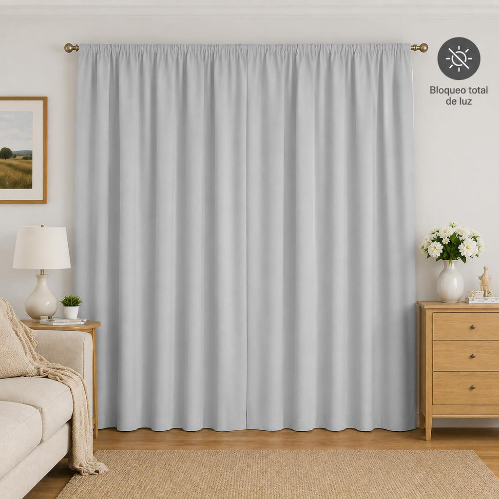 Cortinas 100% Blackout Marfil – Privacidad Total - 270x220cm
