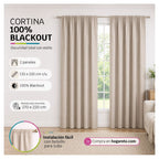 Cortinas 100% Blackout Taupe – Privacidad Total - 270x220cm