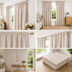 Cortinas 100% Blackout Camel– Privacidad Total - 270x220cm