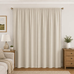 Cortinas 100% Blackout Beige– Privacidad Total - 270x220cm