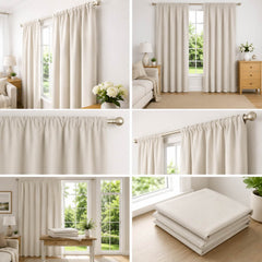 Cortinas 100% Blackout Beige– Privacidad Total - 270x220cm
