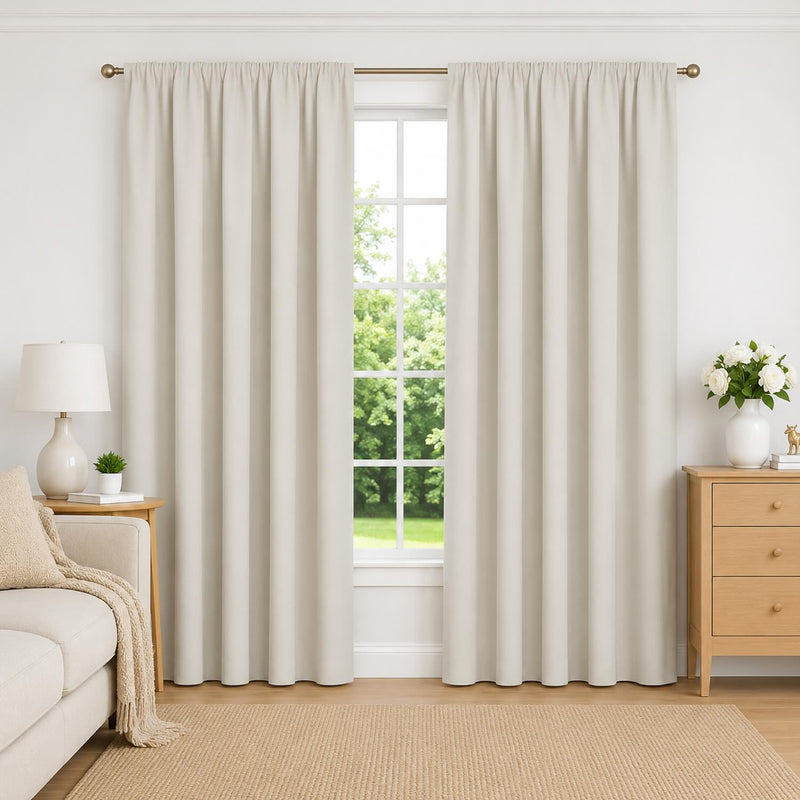 Cortinas 100% Blackout Beige– Privacidad Total - 270x220cm