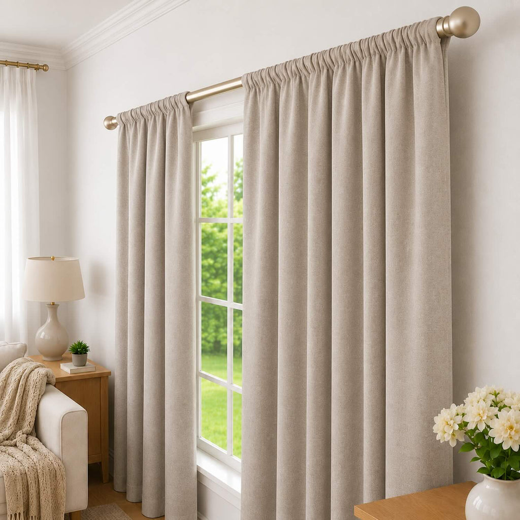 Cortinas 100% Blackout Taupe Jaspe– Privacidad Total - 270x220cm