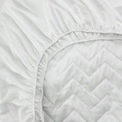 Protector de colchón acolchado blanco con obsequio de 2 protectores de almohada