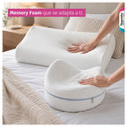 Combo 2 Almohadas Cervicales Mini + Cojín Pierna Memory Foam