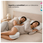 Combo 2 Almohadas Cervicales Mini + Cojín Pierna Memory Foam