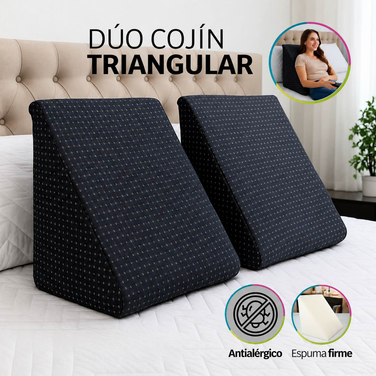 Dúo Cojines de Televisión o Triangular