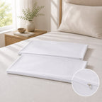 Fundas de Almohada Tela 100% Algodón de 400 Hilos con Antifluido 70x50cm