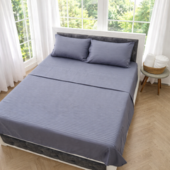 Juego de Sábanas Gris en Microfibra Suave