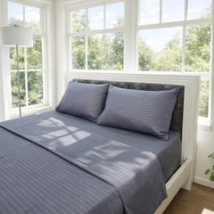 Juego de Sábanas Gris en Microfibra Suave