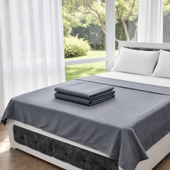 Juego de Sábanas Gris en Microfibra Suave
