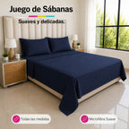 Juego de Sábanas Negras en Microfibra Suave