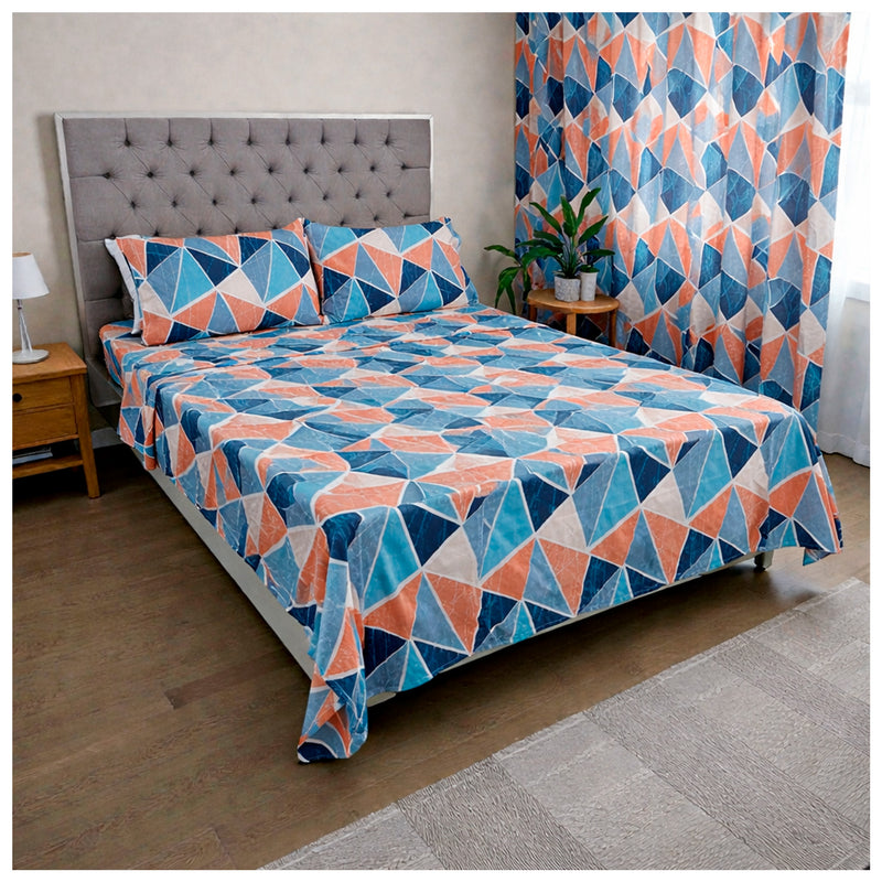 Juego de Sábanas + Cortinas Pirámide