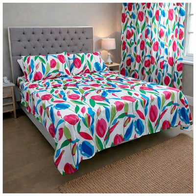 Juego de Sábanas + Cortinas Tulipán