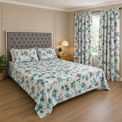 Juego de Sábanas + Cortinas Natural