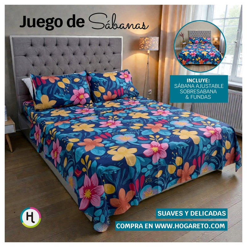 Juego de Sábanas Flores