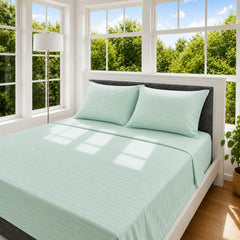 Juego de Sábanas Cama Doble 140x190cm Menta en Microfibra Suave