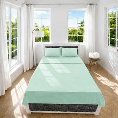 Juego de Sábanas Cama Doble 140x190cm Menta en Microfibra Suave