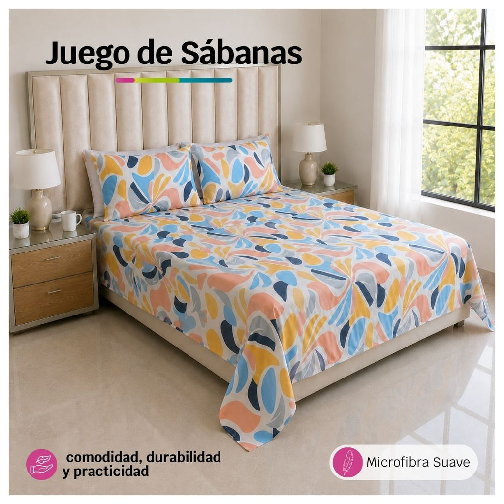 Juego de Sábanas Marlen en Microfibra Suave