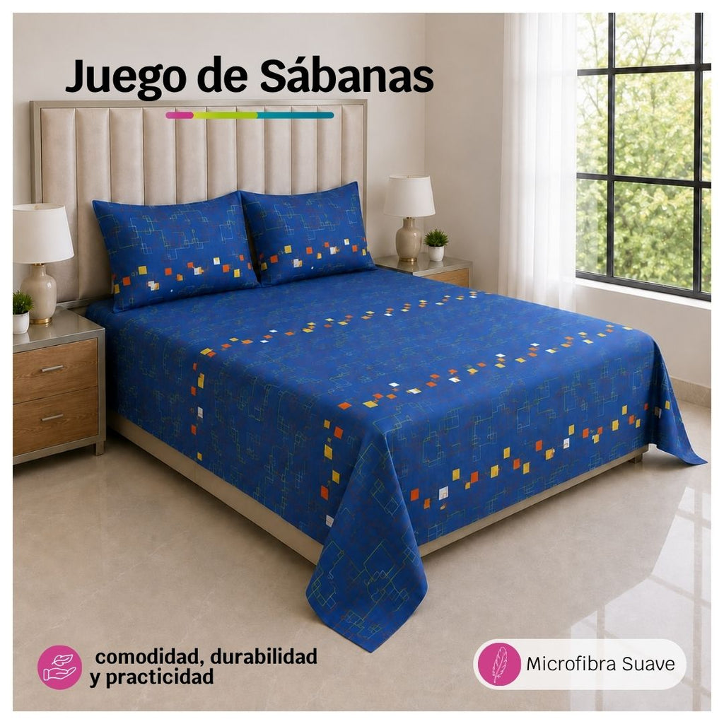 Juego de Sábanas Lucia en Microfibra Suave